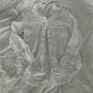 H&M linen button down top